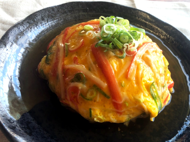 料理時間最短10分!簡単和風カニカマ天津飯★