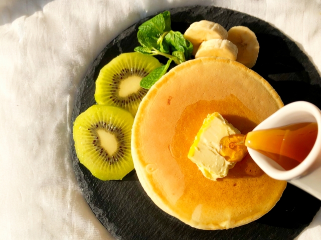 卵&牛乳不使用!ふっくらホットケーキ