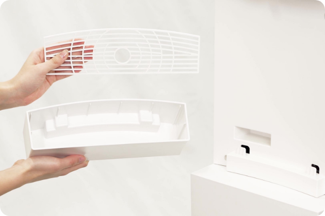 冷水・温水コック周辺